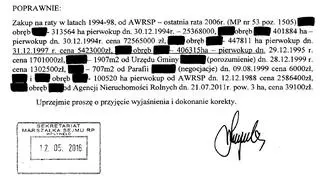 Minister Szyszko podaje "poprawną" powierzchnię i wartość  swoich posiadłości