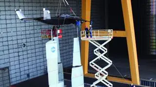 Model "Speed Agile" podczas badań w bazie Arnolds (Fot. USAF)