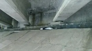Most kolejowy, pod którym znaleziono granatnik