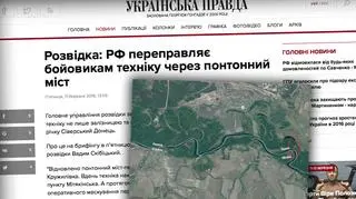 Most pontonowy, łączący Rosję z Ukrainą, wykorzystany do przerzutu broni 
