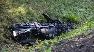 Motocykl zderzył się z busem