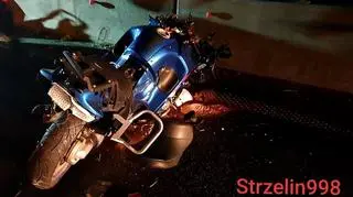 Motocykl zderzył się z ciężarówką