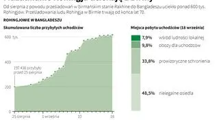 Muzułmanie Rohingja uciekają z Birmy