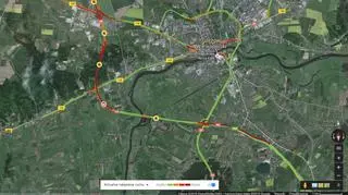 Na drodze S3 tworzą się spore korki