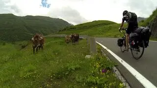 Na jednej ze szwajcarskich dróg