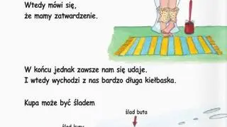Na kartkach książki dzieci dowiadują się m.in. czym jest zatwardzenie 