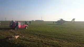 Na miejscu jest śmigłowiec LPR