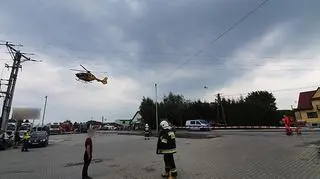 Na miejscu pracowały trzy śmigłowce LPR