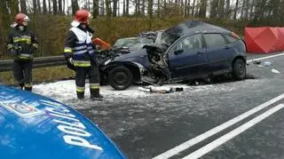 Na miejscu pracują policja i straż pożarna
