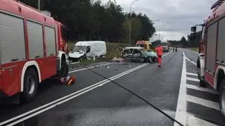 Na miejscu pracuje straż pożarna 