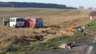 Na miejscu wypadku lądował śmigłowiec Lotniczego Pogotowia Ratunkowego