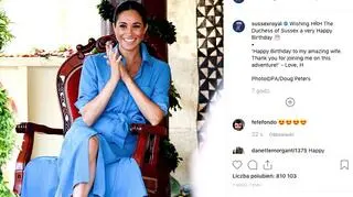 Na oficjalnym profilu pary książęcej, książę Harry złożył Meghan życzenia