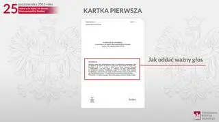 Na pierwszej stronie książeczki znajduje się informacja wyborcza