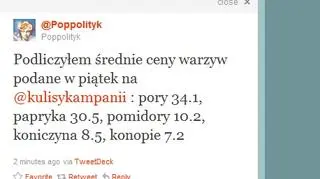 Na Twitterze prawdziwy warzywniak