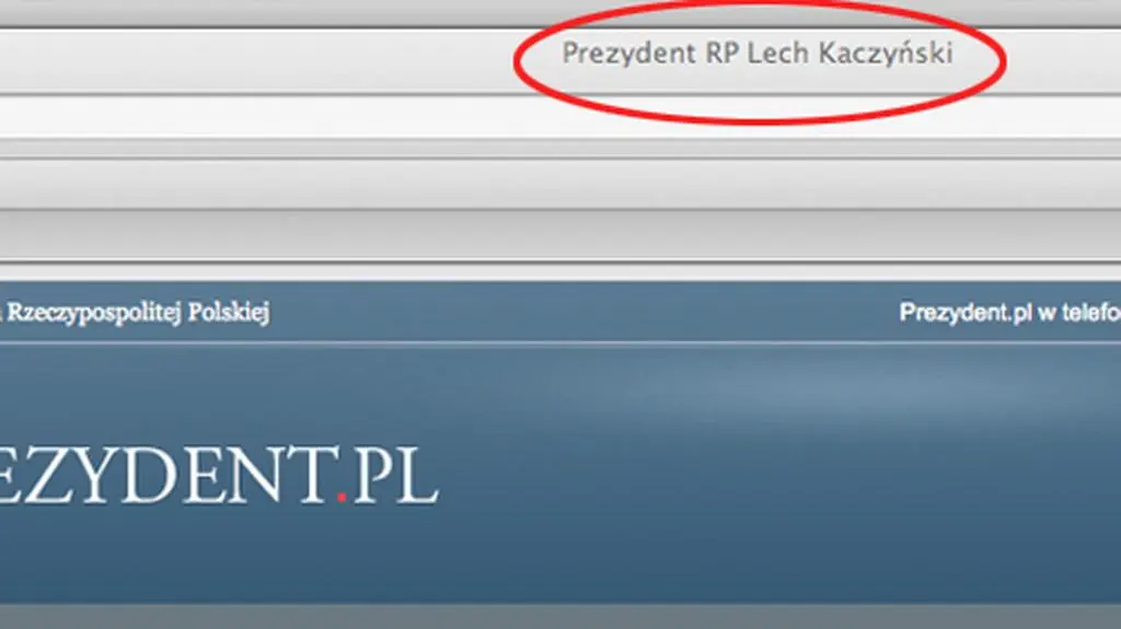 Nagłówek serwisu prezydent.pl