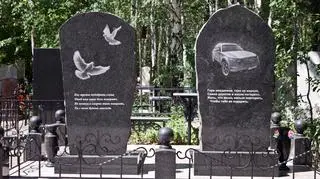 Nagrobki na cmentarzu w syberyjskim mieście Tomsk