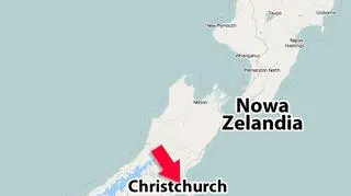 Najbardziej dotknięte jest miasto Christchurch.                   Źródło: openstreetmap.org