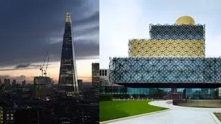 Najwięksi rywale projektu Hadid: biurowiec The Shard i biblioteka w Bimingham