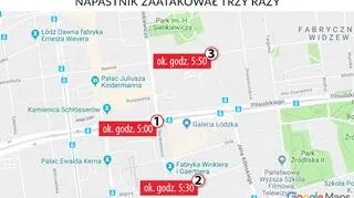 Napastnik zaatakował trzy razy