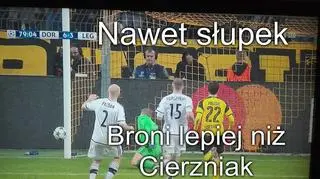 Nawet słupek broni lepiej niż Cierzniak