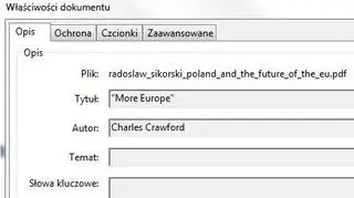 Nazwisko Crawforda we właściwościach dokumentu (tvn24.pl)