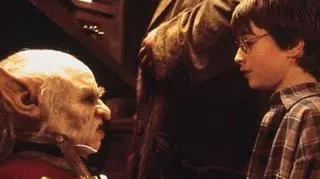 Nicholas Read i Daniel Radcliffe w "Harrym Potterze i kamieniu filozoficznym"