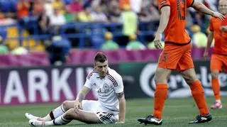 Nicklas Bendtner na boisku w Charkowie