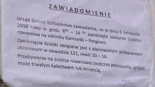 Nietypowe ogłoszenie w Kołbaskowie 