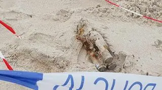 Niewybuchy znaleziono na plaży 