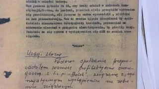 Notatka kpt. Ratkiewczia o rozmowie z TW "Bolkiem"