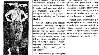 Notka o nieudanym występie w Łodzi
