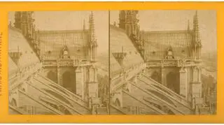 Notre-Dame fotografia stereoskopowa,  odbitka na papierze albuminowym, 1895r.