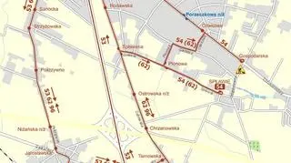 Nowe przystanki zaznaczono na niebiesko