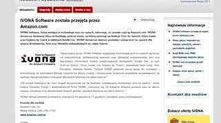 O przejęciu firmy przez Amazon.com poinformowali na swojej stronie założyciele Ivony