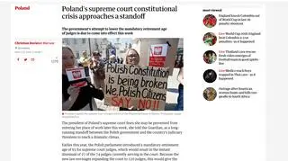 O zmianach w sądownictwie pisze "Guardian"