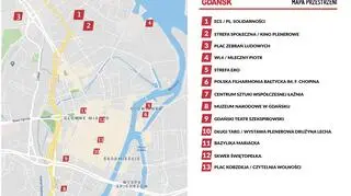 Obchody rocznicy wyborów 4 czerwca w Gdańsku. Mapa przestrzeni
