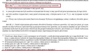 Obowiązujący dziś jednolity tekst Kodeksu wyborczego z przepisem o przezroczystych urnach