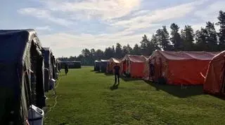 Obóz polskich strażaków w Szwecji
