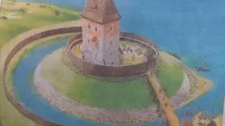 Obrazek poglądowy wieży rycerskiej w Lubrzy ( wyk