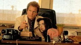 Obrońcą Franklina jest Larry Flynt, który w latach 90. był bohaterem filmu "Skandalista Larry Flynt" - zagrał go Woody Harrelson (na zdjęciu wraz z Courtney Love