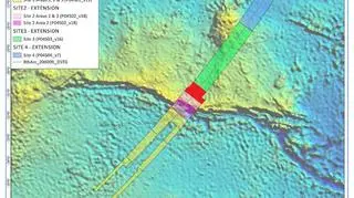 Obszar dna, na którym amerykańska firma szukała szczątków lotu MH370