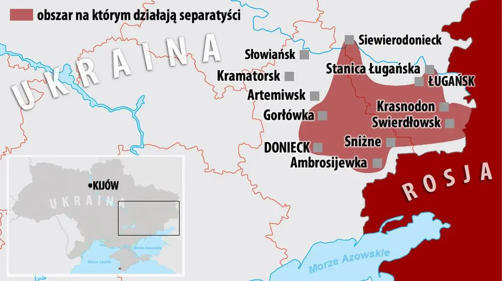 Obszar na którym działają separatyści