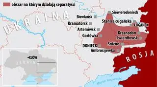 Obszar na którym działają separatyści
