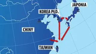 Obszary, gdzie dochodzi do tarć między azjatyckimi potęgami. Najdalej na północy koreańsko-japoński spór o wysepki Dokdo/Tangeshima, na południu wysepki Senkaku.