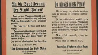 Obwieszczenie generała von Schenckendorffa, komendanta wojskowego Poznania