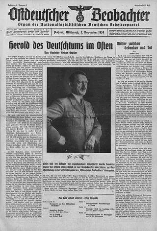 Od 1 listopada 1939 r. w Posen wydawano niemiecki dziennik „Ostdeutscher Beobachter”