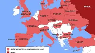 Od 2004 roku Rosja miała ingerować w politykę 27 państw, głównie w Europie
