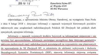 Odpowiedź MON na pytania posła Brejzy