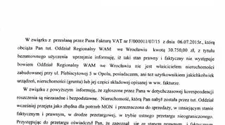 Odpowiedź Wojskowej Agencji Mieszkaniowej