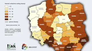 Odsetek katolików przyjmujących Komunię świętą w trakcie niedzielnej mszy w odniesieniu do ogólnej liczby zobowiązanych